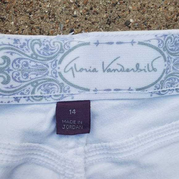 Gloria Vanderbilt White Missy Jeans sz 14 - Picture 5 of 9
